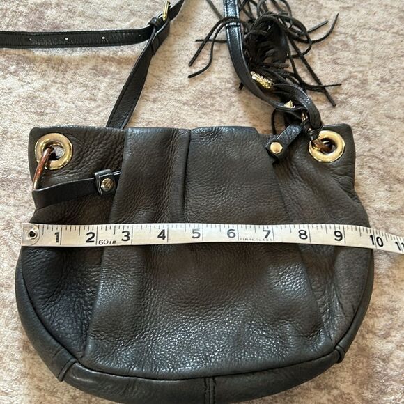 Vince Camuto Soft Grey Zip Front Crossbody Shoulder Handbag - Picture 5 of 6